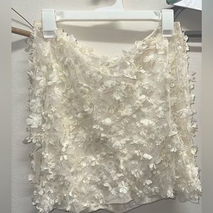 Beach Riot Floral Appliqué Beach Coverup - Ivory